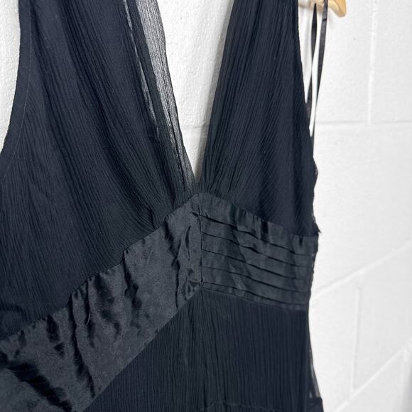 Vintage Max Azria Y2K Silk Fairy Grunge Midi Dress Womens 4 Whimsy Goth Vamp - Picture 10 of 16